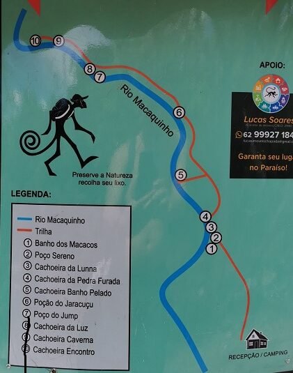 Cachoeiras Macaquinhos, Chapada dos Veadeiros: o esforço vale a pena! 10 Mapa da Trilha, Cachoeiras Macaquinhos, Chapada dos Veadeiros
