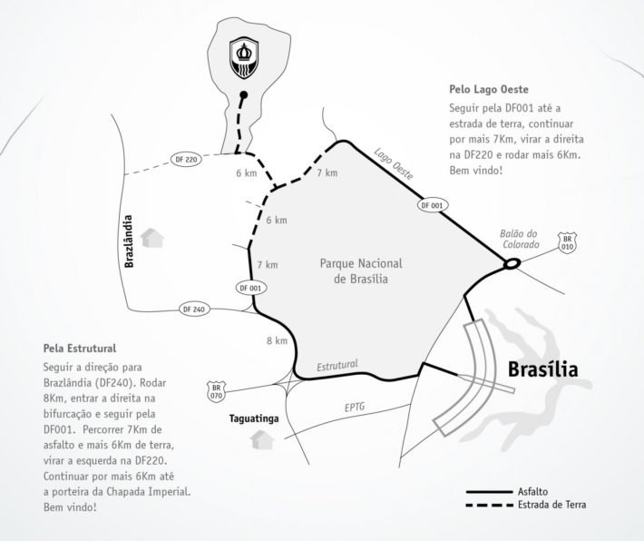 Chapada Imperial: trilhas e cachoeiras nos arredores de Brasília 9 Mapa (fonte: site da Chapada Imperial)
