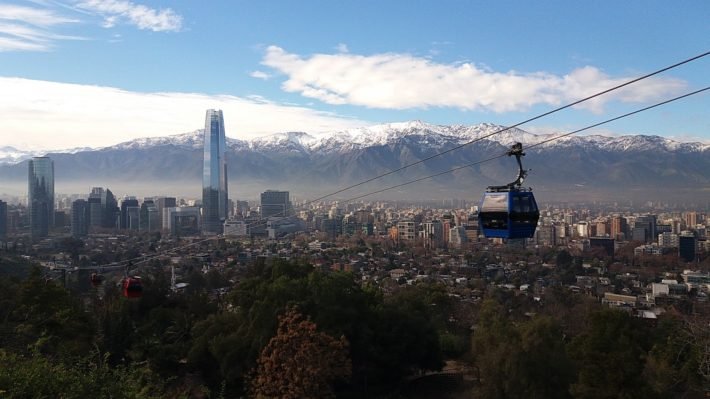 Vista de Santiago do Chile a partir do Parque Metropolitano Vista de Santiago do Chile a partir do Parque Metropolitano