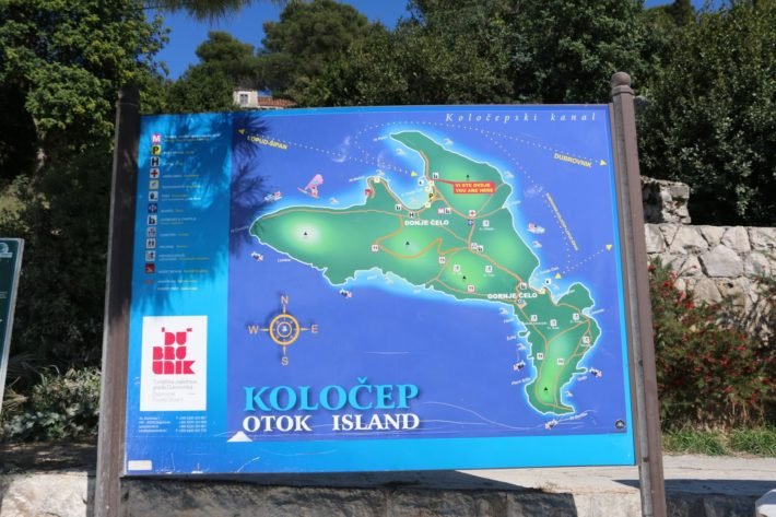 Ilhas Elaphiti: um passeio a partir de Dubrovnik 10 Mapa da Ilha Koločep, Ilhas Elaphiti, Croácia