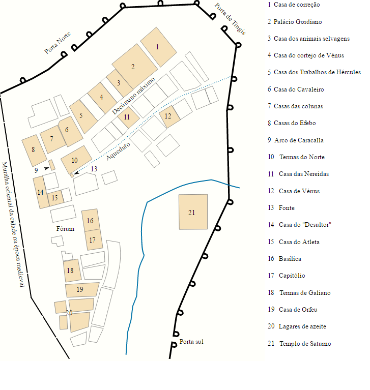 Passeio de um dia por Meknès e Volubilis no Marrocos 19 Mapa de Volubilis