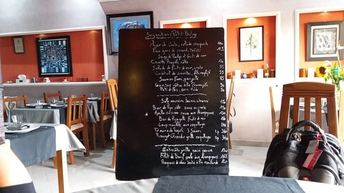 Relatos de Viagem a Rabat - a capital do Marrocos 2 Menu Petit Bistro
