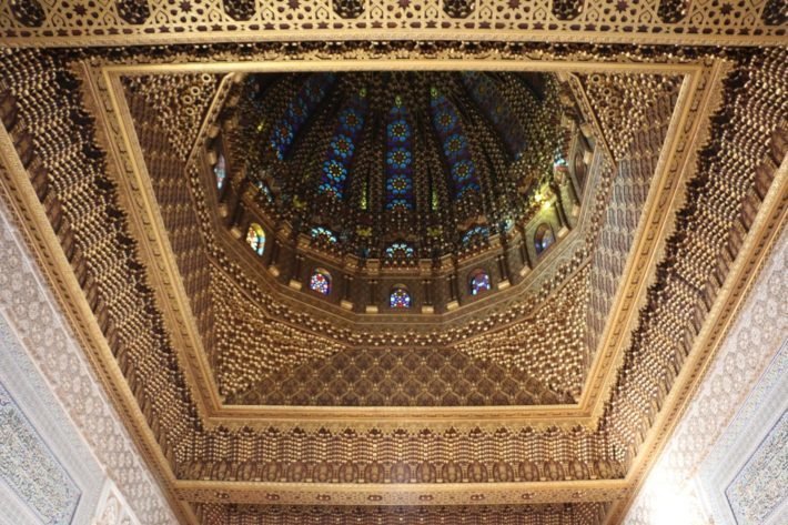 Relatos de Viagem a Rabat - a capital do Marrocos 8 Teto do Mausoléu Mohammed V