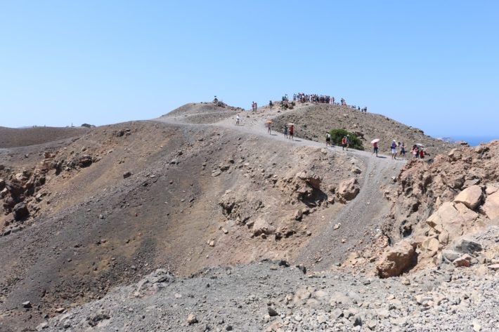Parque Nacional Geológico de Nea Kameni, Santorini, Grécia Parque Nacional Geológico de Nea Kameni, Santorini, Grécia