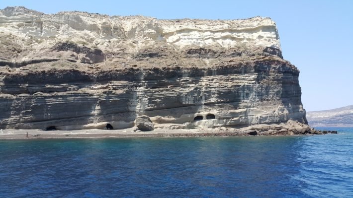 Ilha Aspronisi, Santorini, Grécia Ilha Aspronisi, Santorini, Grécia