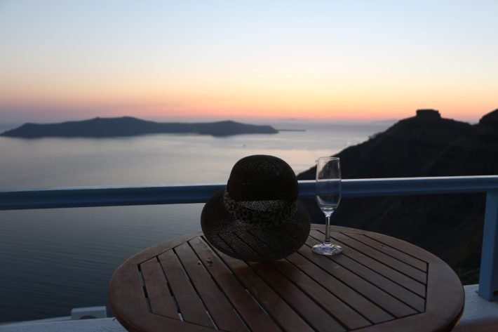 Por do Sol em Firostefani, Santorini Por do Sol em Firostefani, Santorini