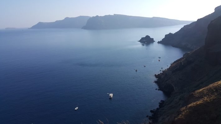Vista a partir de Oía, Santorini, Grécia Vista a partir de Oía, Santorini, Grécia