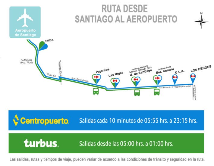 Santiago: guia de viagem com 68 perguntas e respostas 1 Linha de ônibus do Aeroporto SCL até o Centro de Santiago