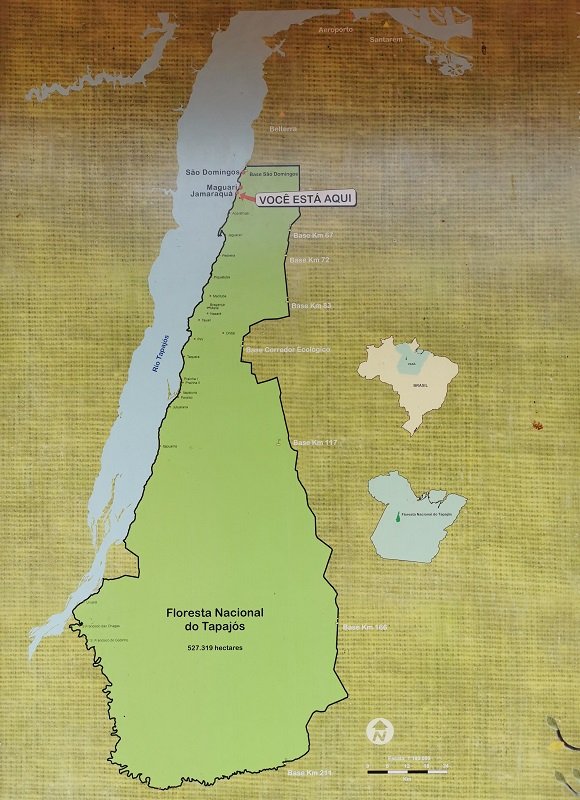 Floresta Nacional do Tapajós - Flona: um passeio imperdível em Alter do Chão 2 Mapa da Floresta Nacional do Tapajós, Pará