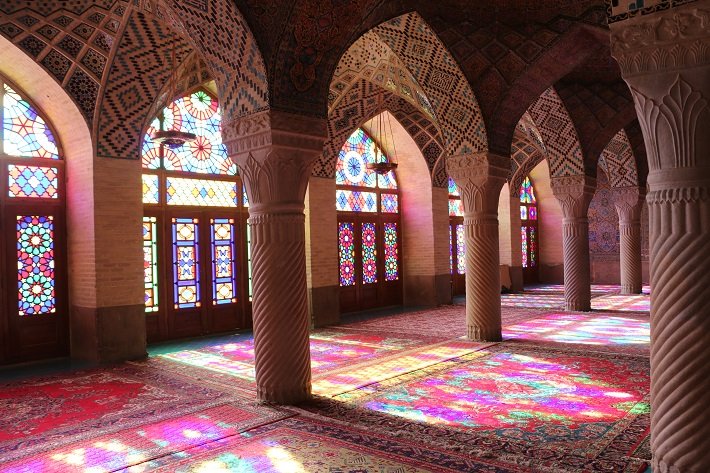 Os 10 templos religiosos mais belos do mundo 11 Pink Mosque, Shiraz, Irã