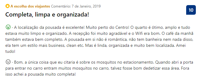 Como escolher um bom hotel? selecionando a acomodação perfeita 7 Comentário sobre a Pousada Aromas de Penedo no Booking.com